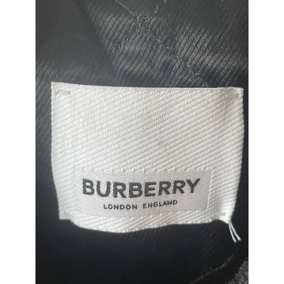 Burberry Wool & Leather Varsity Jacket With Plaid Design & Logo Patch - Picture 11 of 15